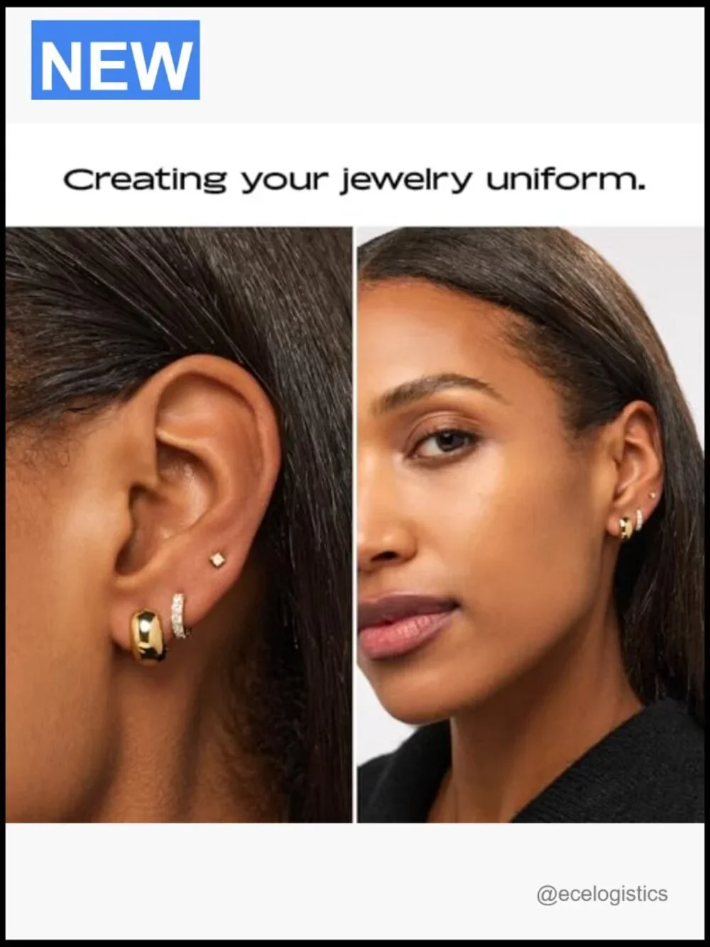 14K Gold Plated Huggie Hoop Earrings Hypoallergenic Chunky Hoops Water-Resistant
